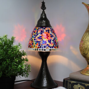 Turkish Bedside Mosaic Table Lamp - Multi Colour - Lighten Up Shop