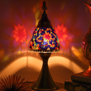 Turkish Bedside Mosaic Table Lamp - Multi Colour - Lighten Up Shop