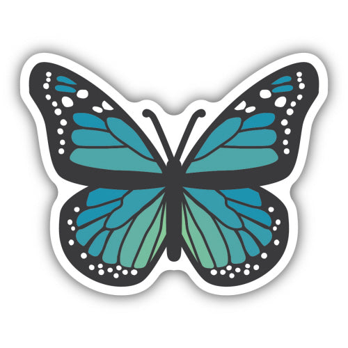 Blue Butterfly Sticker - Lighten Up Shop
