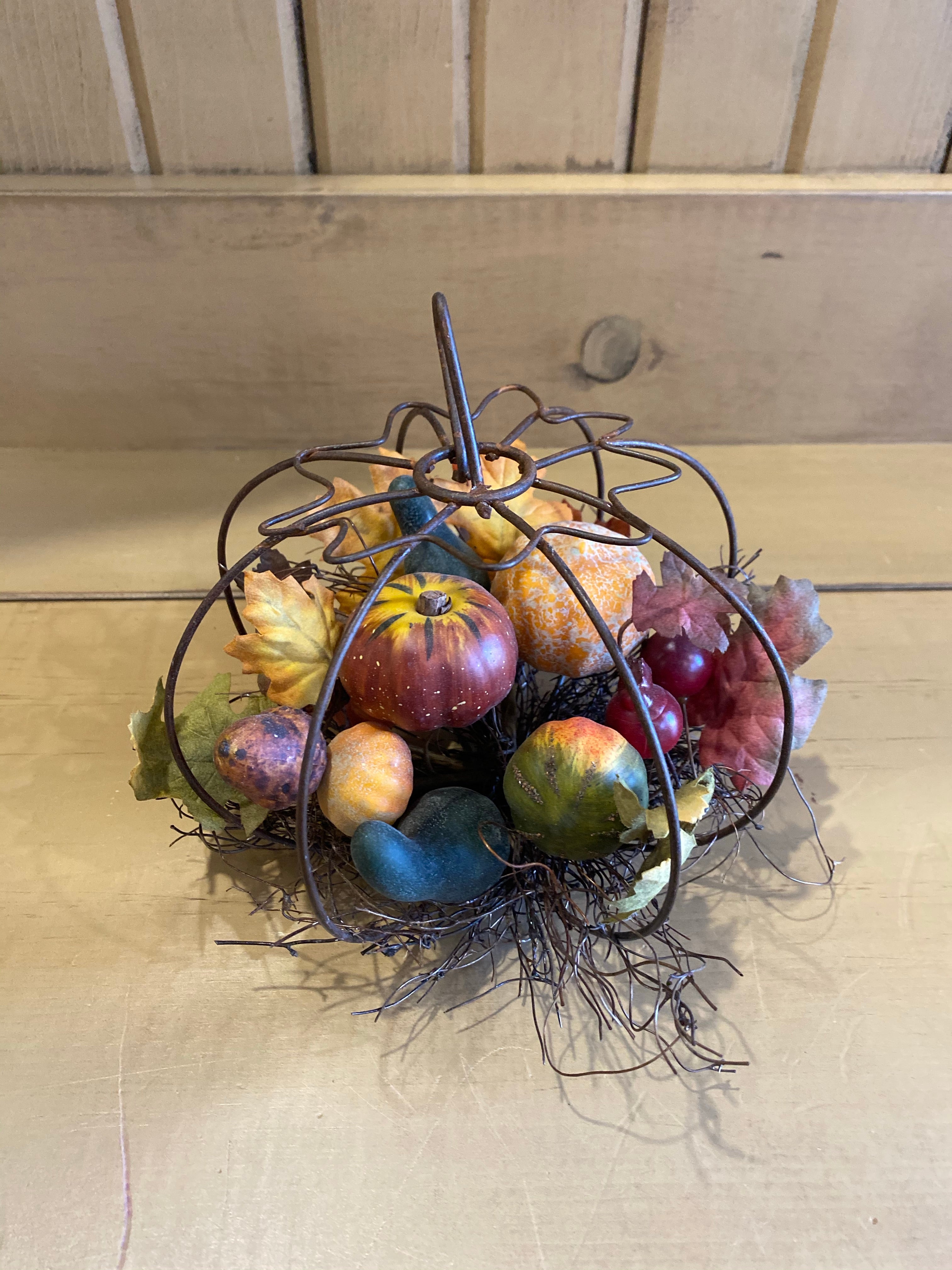 Wire Pumpkin Decor - Lighten Up Shop