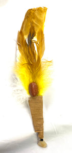 12” Smudging Feather with Crystals - Lighten Up Shop